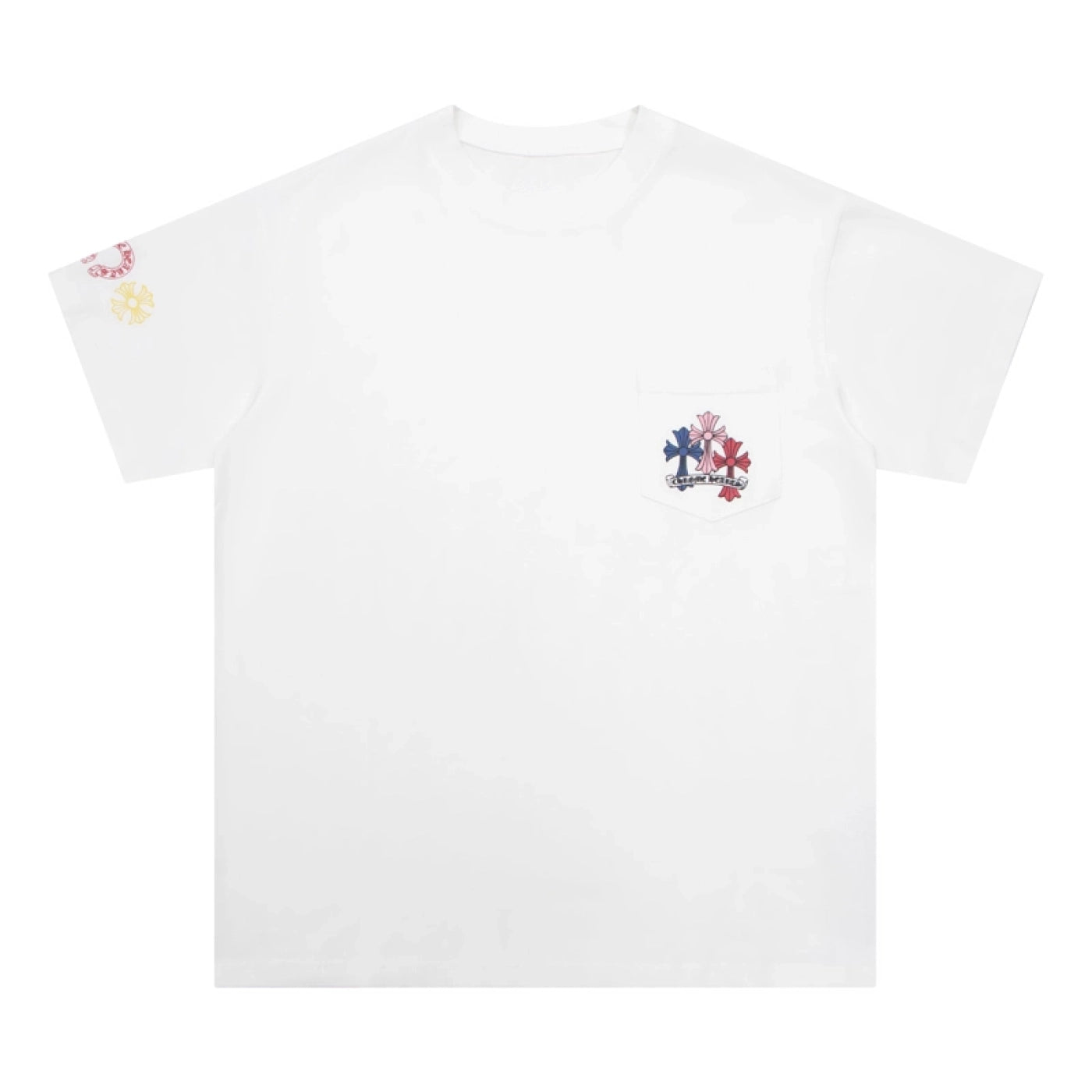 Chrome Hearts Multi Color Cross Cemetery T-shirt White