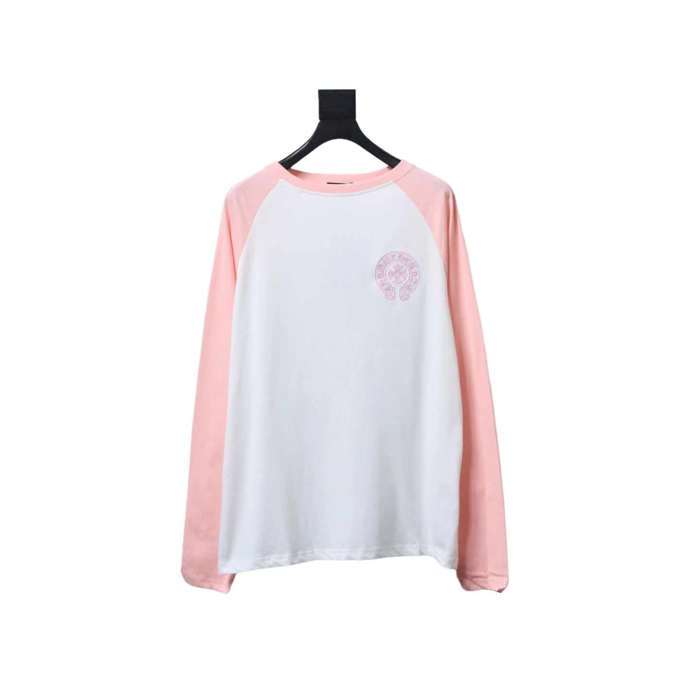 Chrome Hearts White and Pink Patchwork Pink t-shirt