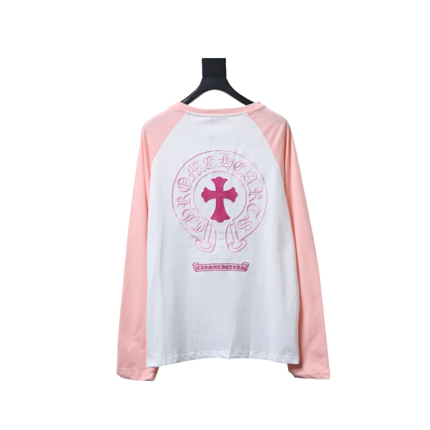 Chrome Hearts White and Pink Patchwork Pink t-shirt