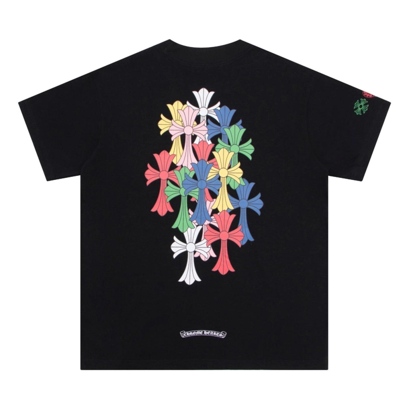 Chrome Hearts Multi Color Cross Cemetery T-shirt Black