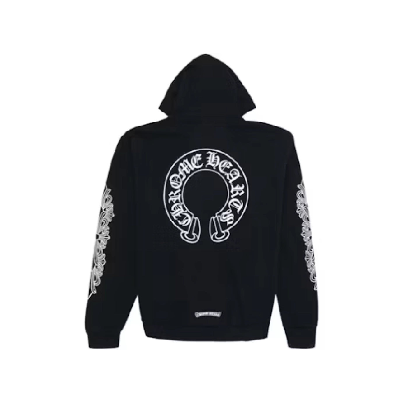 Chrome Hearts Horse Shoe Floral Hoodie Black